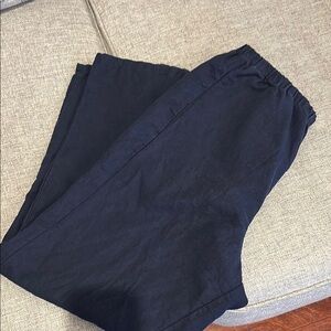 JCREW  Navy linen pants 55 percent linen